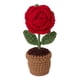 thumbnail image 4 of Mini Maceta Rústica Con Flores Tejidas A Mano, Estante Para Regalo De Cumplea?os Y Día De San Valentín, Rosa Roja, 4 of 5