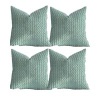 Genérico - Pack De 4 Fundas De Cojines Diseño De Maiz 45Cm X 45 Cm Verde Menta