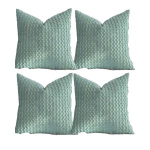 Genérico - Pack De 4 Fundas De Cojines Diseño De Maiz 45Cm X 45 Cm Verde Menta