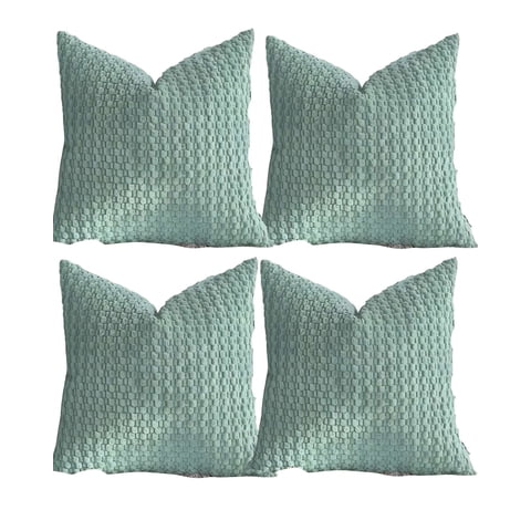 Genérico - Pack De 4 Fundas De Cojines Diseño De Maiz 45Cm X 45 Cm Verde Menta