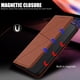 thumbnail image 3 of Funda Cartera Magnética para Motorola Edge 40 Protección Antichoque con Ranuras Marrón, 3 of 6