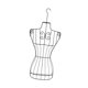thumbnail image 1 of Maniquí Femenino De Alambre De Metal, Maniquí De Cuerpo Entero Para Vestidores, Color Blanco, 1 of 5
