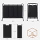 thumbnail image 3 of Clasificador de ropa STORAGE MANIAC, 4 secciones, 181 L, con ruedas, negro, 3 of 8