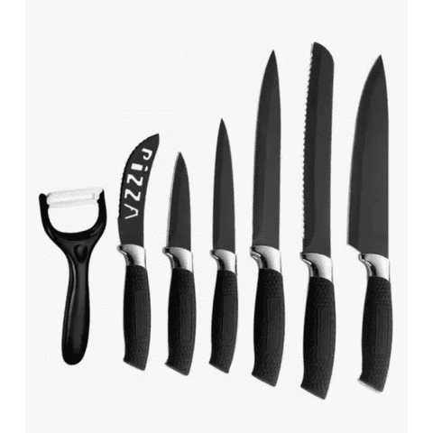 Genérico - Set Cuchillos 7 Piezas Juegos Cuchillos Asado Cocina