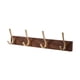 thumbnail image 1 of Ganchos De Madera Para Abrigos, Ganchos Resistentes Para Montar En La Pared, Para Pared O Puerta, Vestíbulo, Cocina, Marrón Oscuro, 1 of 5