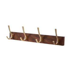 Bothyi - Ganchos De Madera Para Abrigos, Ganchos Resistentes Para Montar En La Pared, Para Pared O Puerta, Vestíbulo, Cocina, Marrón Oscuro