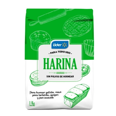 Harina Sin Polvos De Hornear 1 Kg Lider