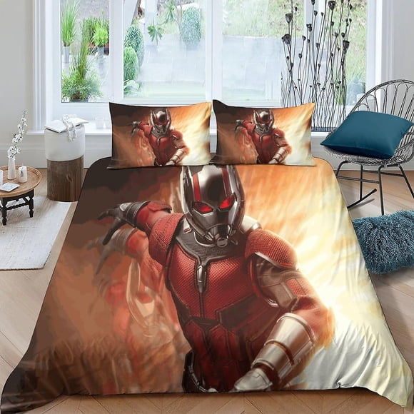 Ant ManBedding Quilt Duvet Cover Set Pieces Soft Microfiber with Pillowcases Bedding Ant Man Quilt Cover