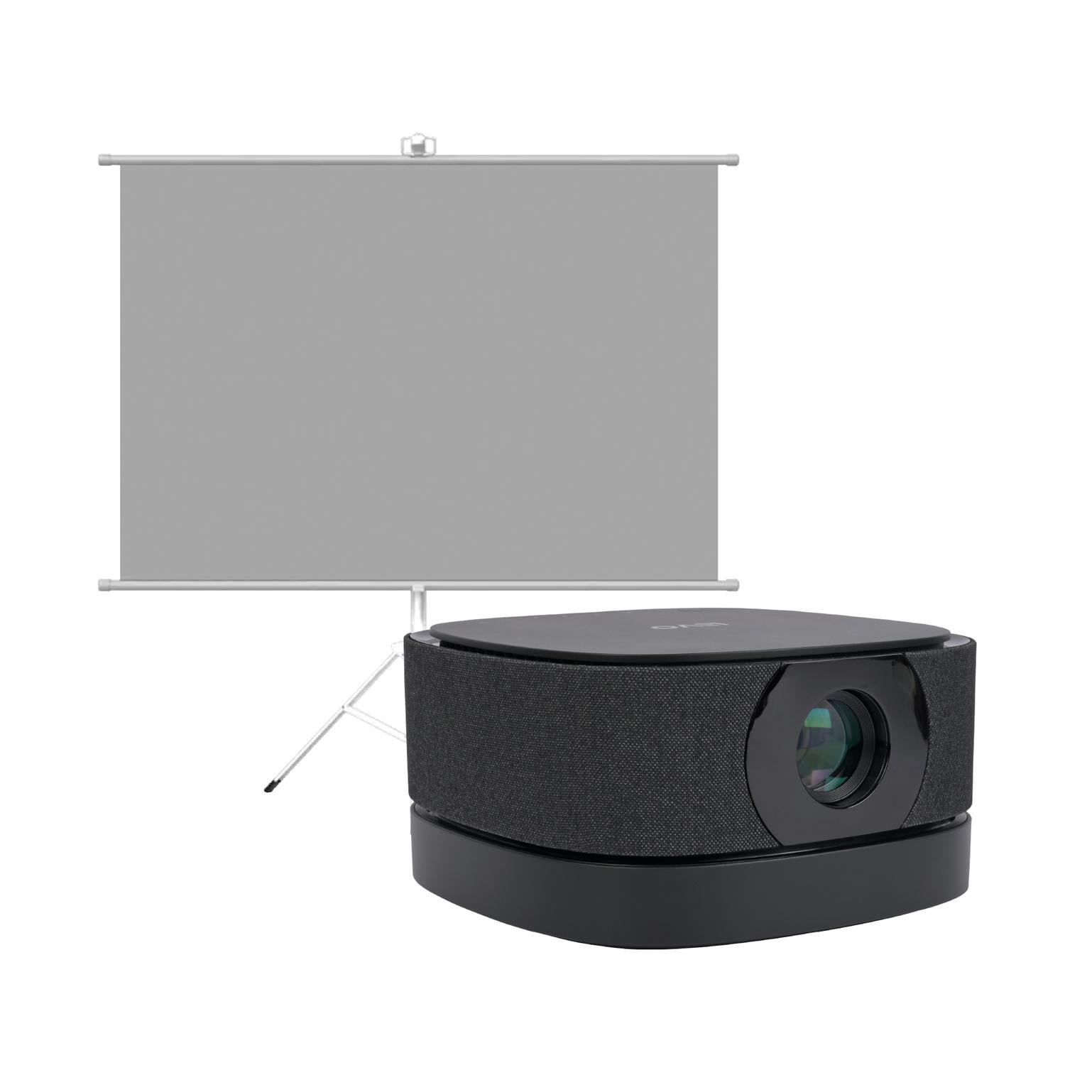 Proyector Portatil Smart Lumix 9000lm + Telón 60" Levo Negro