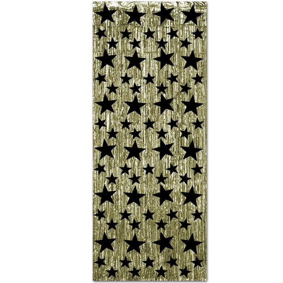 Accesorio para fiestas Beistle FR Gleam 'N Curtain de 1 capa, dorado
