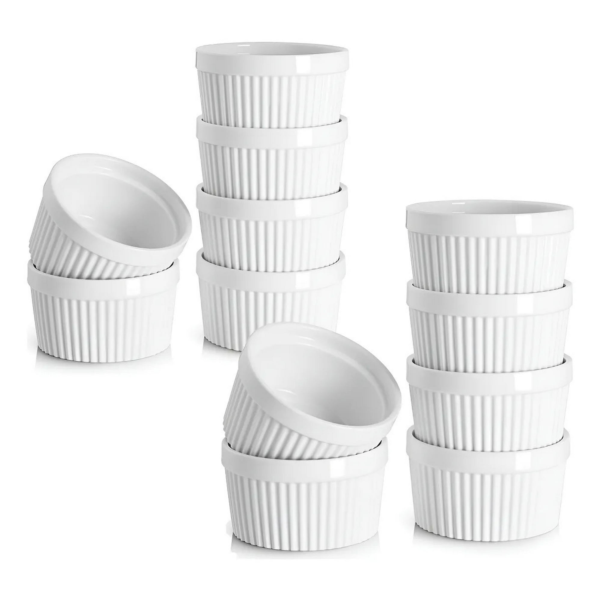 Genérico - Pack 12 Ramekin Pocillo Soufflé Apto Para Horno 160ml