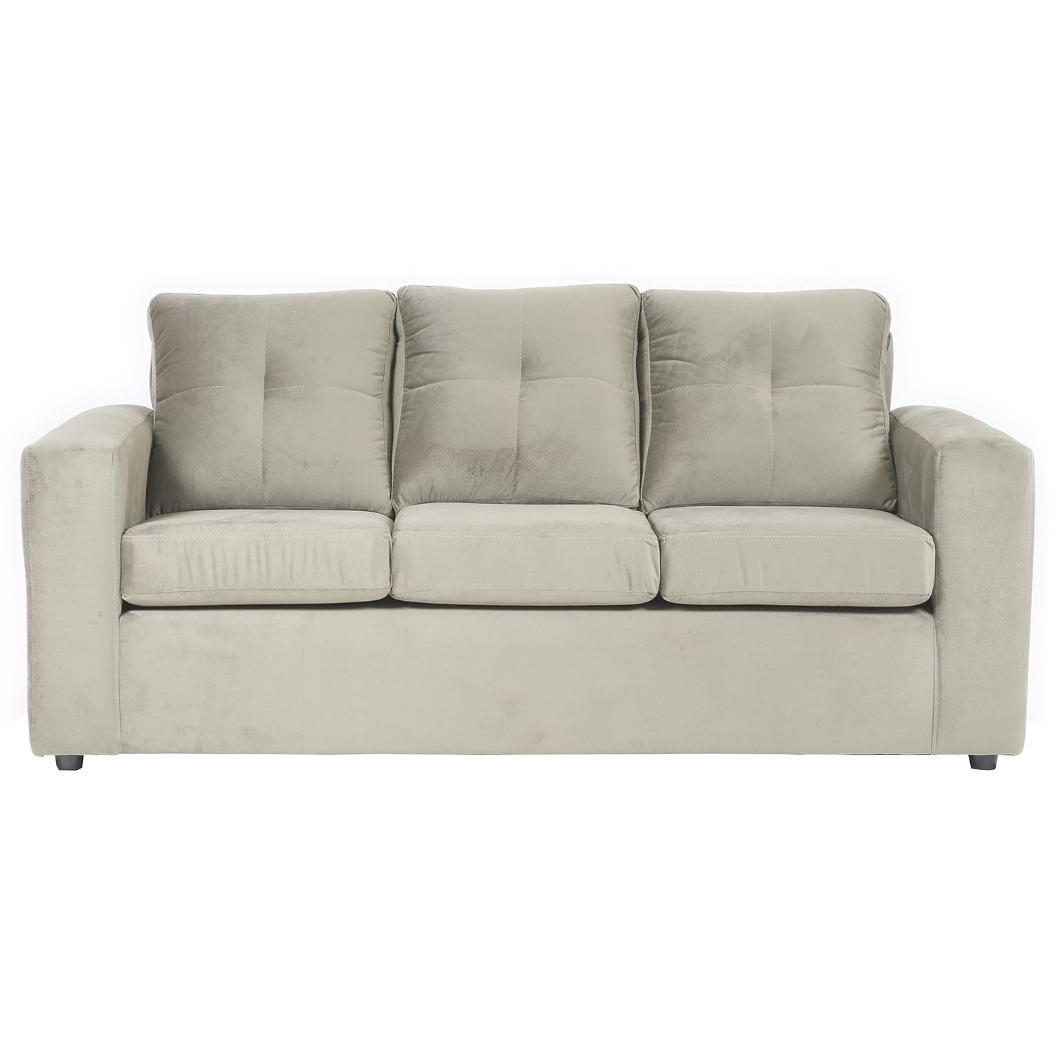 Muebles América - Sofá Emilia 3 Cuerpos Felpa Beige