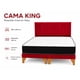 thumbnail image 3 of Cama King Roja con Colchón y Respaldo Lineal en Felpa, 3 of 4