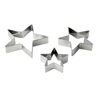 Genérico - Pack 3 Molde De Galleta Cortador Estrella Molde Estrella