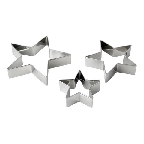 Genérico - Pack 3 Molde De Galleta Cortador Estrella Molde Estrella