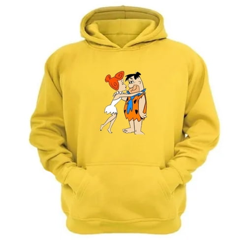 Polerón Canguro Los Picapiedras Amarillo Talla S Unisex