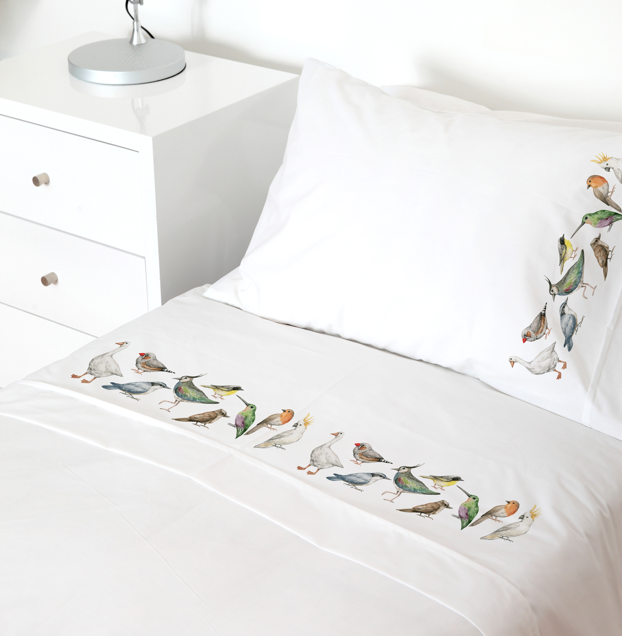 Tuyo Print - Juego De Sábanas 1,5 Pl La Pajarera