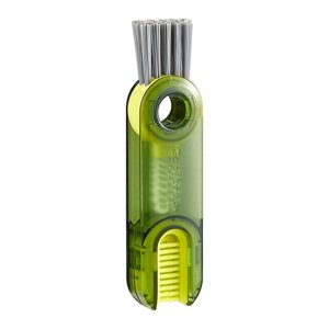 Magideal - Cepillo De Limpieza Multifuncional Cepillo De Detalle De Cubierta De Vidrio, Herramienta De Limpieza De Ranuras Limpiador De , Verde Transparente