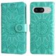 thumbnail image 1 of Funda tipo cartera FOXDOCK para Google Pixel 8 , diseño girasol en relieve, cuero PU, cierre magnético, soporte y tarjetero, 1 of 5