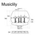 thumbnail image 2 of Puente para Bajo Musiclily Pro 57 mm 4 Cuerdas Negro, 2 of 5
