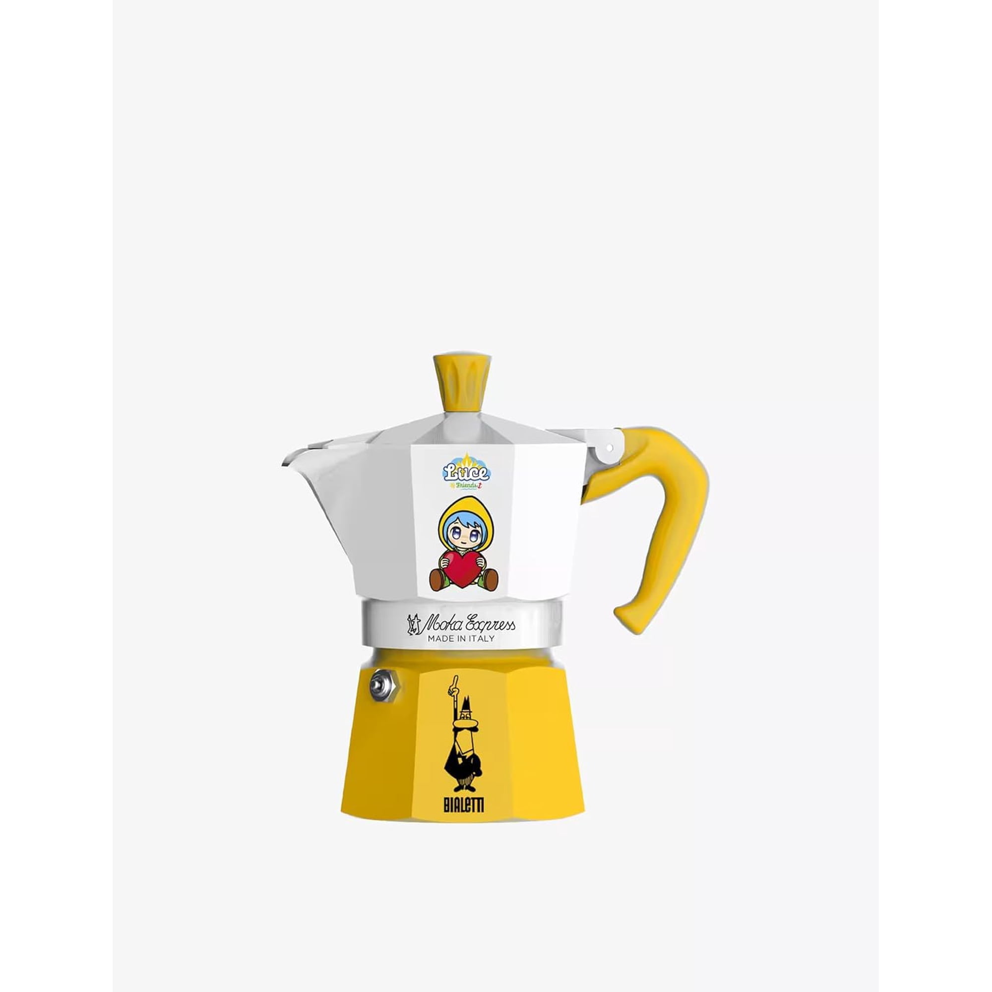 Cafetera Espresso Bialetti Moka Express Con Estufa, 3 Tazas, Blanco/amarillo