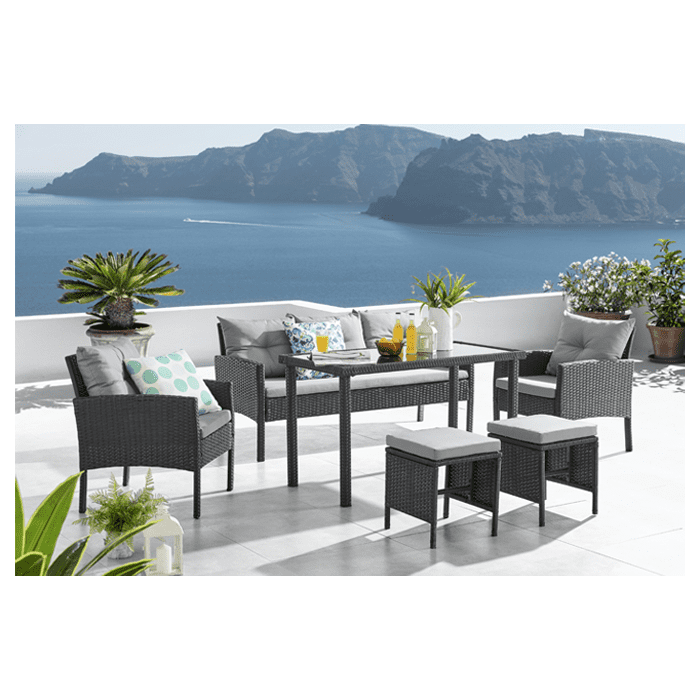 Muebles Santa Ana - Juego De Comedor Terraza Vitoria 6 Piezas