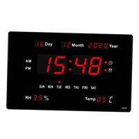 Magideal - Reloj De Pared Electrónico Digital, Reloj De Pared Silencioso, Reloj De , Pantalla De Temperatura, Temporizador, Pantalla Led, Laboratorio, Dormit