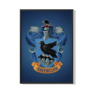 Creango - Cuadro Poster Enmarcado Ravenclaw Escudo Decorativo