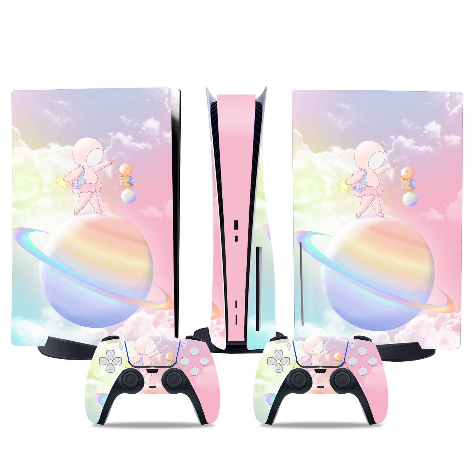 Genérico - Cubiertas De Pegatinas Para Consola Y Controlador De Juego Para Ps5 Edición Disco - Accesorios Protectores De Reemplazo Diy