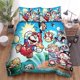 thumbnail image 1 of Super Mario Characters In Vintage Game Drawing Quilt Duvet Cover Set3-Piece Bedding Set, 1 of 5