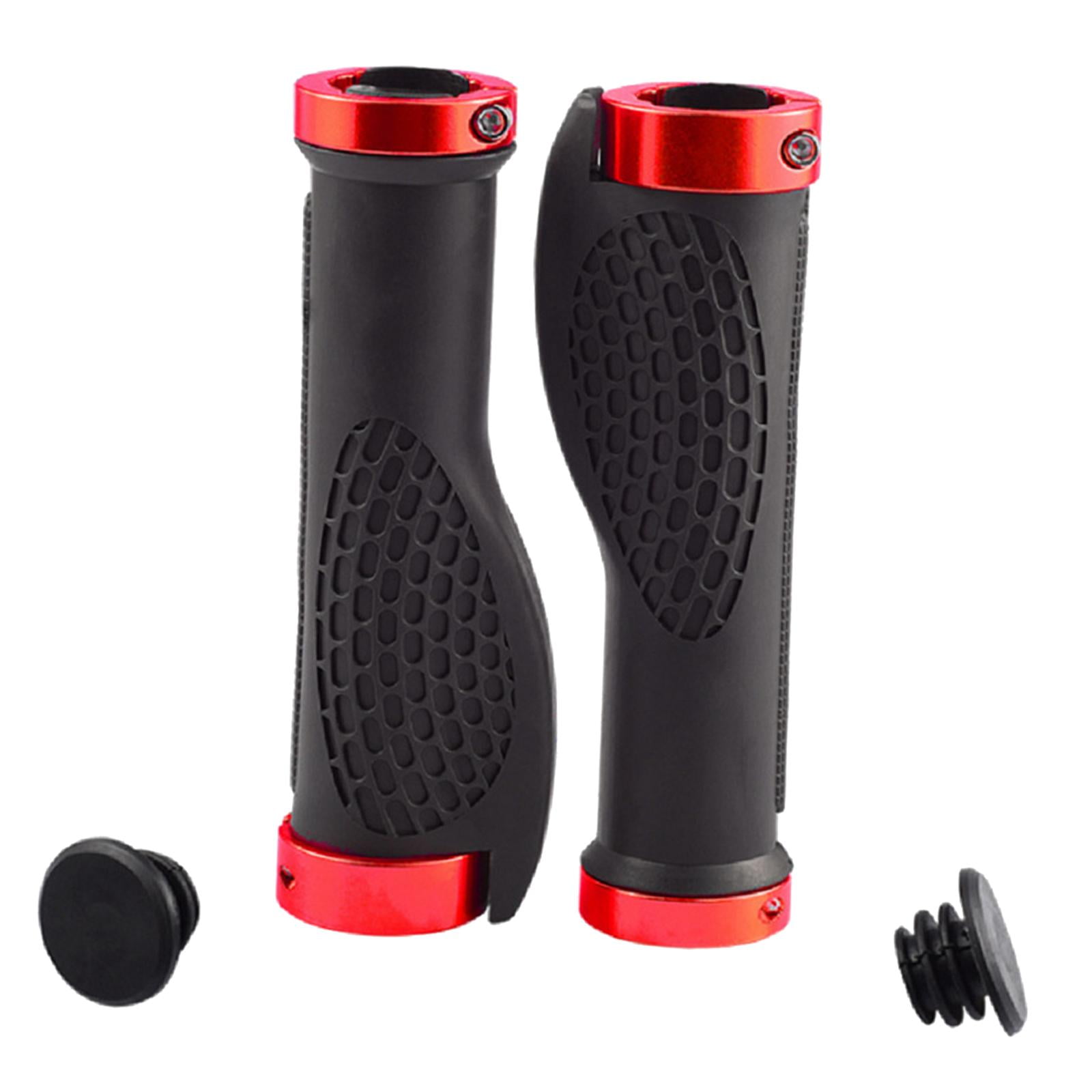 Magideal - Puños De Bicicleta Puños De Mano Para Bicicleta Puños De Manillar De Bicicleta Ergonómicos De Manga Larga De 5 "puños De Bicicleta Para Bicicletas De Rojo