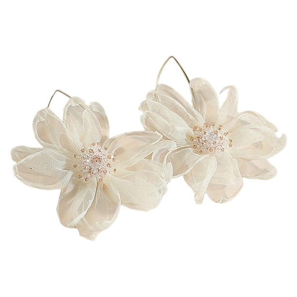 Mujeres Pétalo Pendientes de gota Oreja Stud Joyas Ganchos para la oreja Bohemio Flores de moda Cuelga para Cumpleaños Aniversario Vacaciones