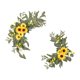 thumbnail image 4 of 2 Piezas De Flores De Arco De Boda Flores Falsas Vegetación Para Adorno De Puerta Delantera Flor Amarilla, 4 of 5