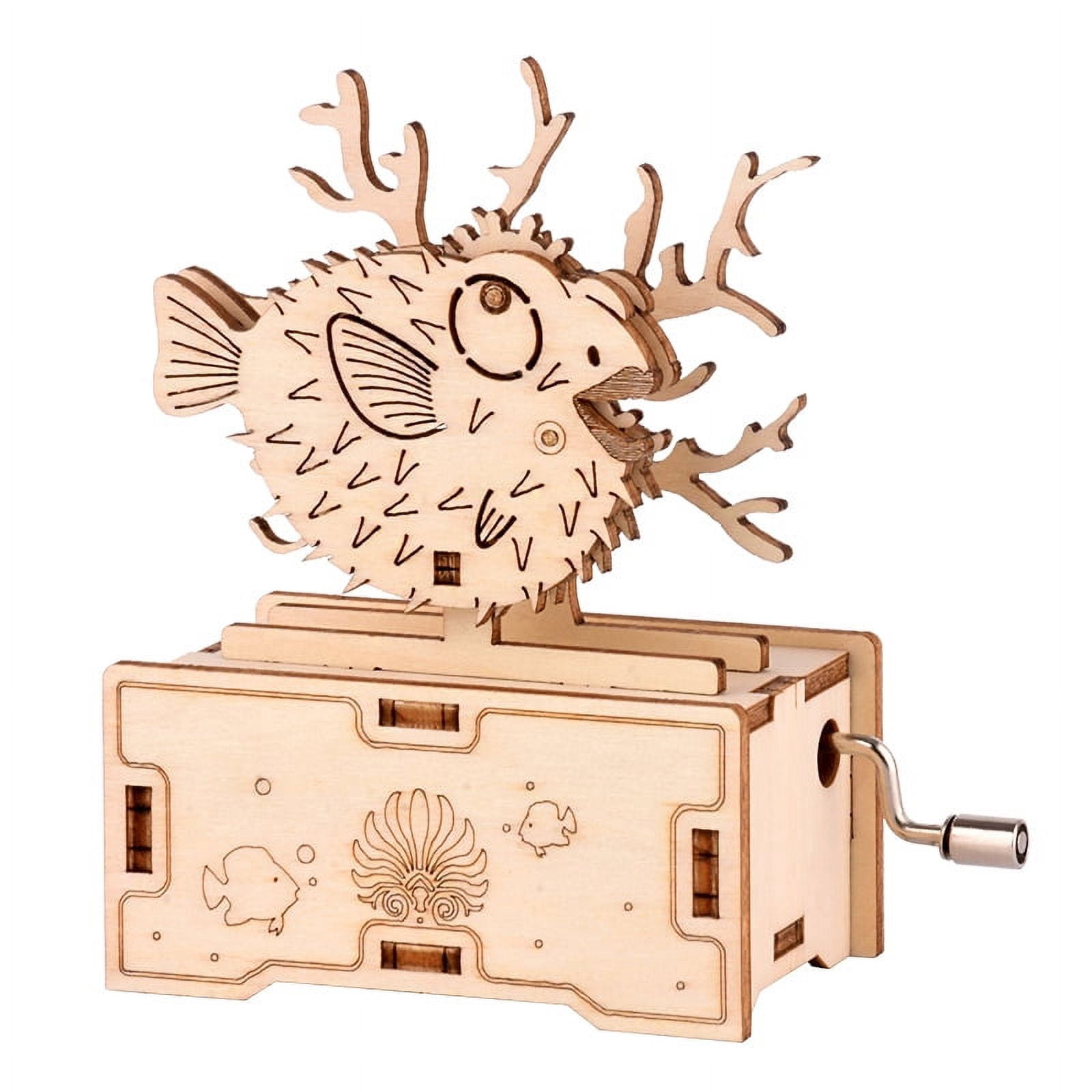 Puzzle in Legno 3D Animali Marini-Puzzle Montessori Colorato