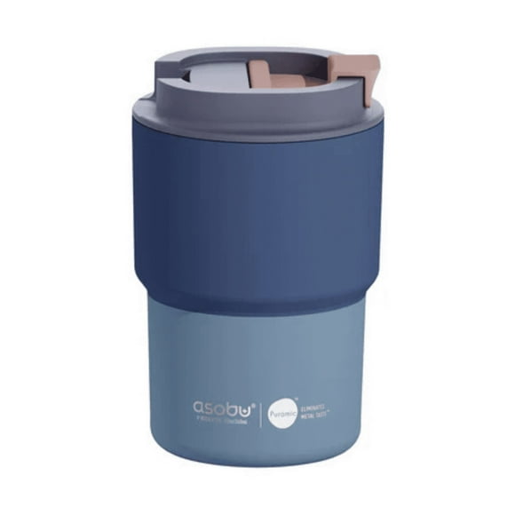Taza Termica Coffee Express Azul Pastel