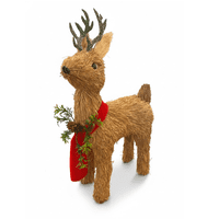 Wakeshome - Adorno De Navidad Muñeco Reno Con Piñas Decoracion Navideña Reno