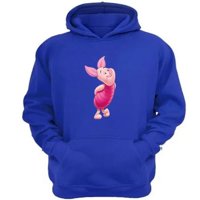 Genérico - Polerón Canguro Puerquito Pooh Azul Talla M Unisex