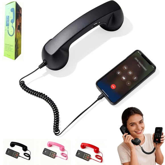 Auricular retro VEANXIN para dispositivos Type-C (negro)