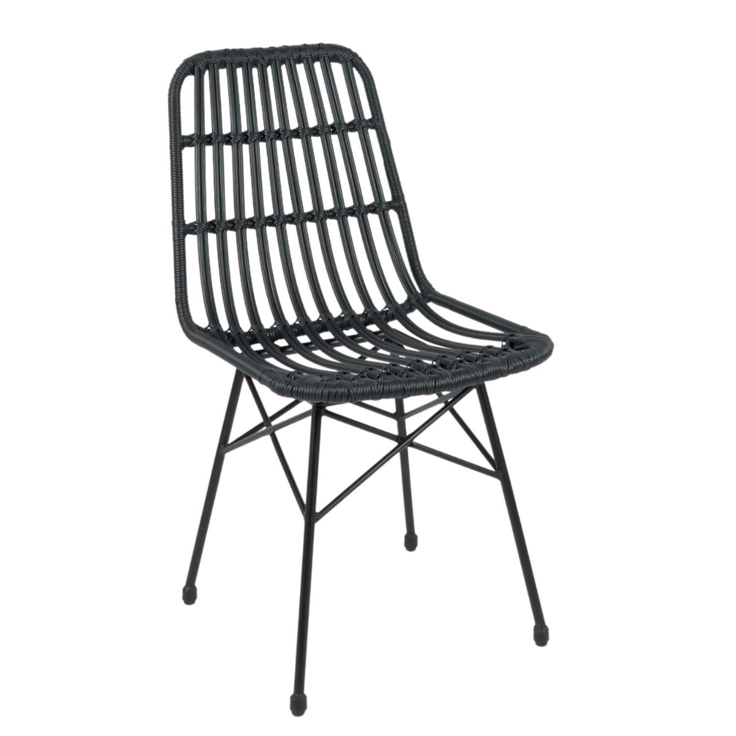 Pandalino - Silla Grecia Negro | Diseño En Rattan Negro