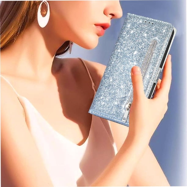 Funda para FOXDOCK Elegante funda Xiaomi 13 Lite Glitter con cremallera-Ideal para el uso diario