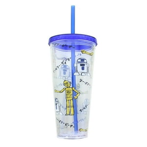 Vaso Se7En20 Star Wars Kanji Droids R2D2/C3Po De Plástico