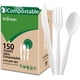 thumbnail image 1 of Utensilios compostables BIOCEAN 100% almidón de maíz, juego de 150 piezas, 1 of 7