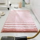 thumbnail image 1 of Xiao Hua Tapete de Piso Antideslizante con Rayas para Baño, coral Rosa Claro, Esponjoso y Suave, Lavable a Máquina, Fuerte Absorción de Agua 24 inches x 16 inches, 1 Pieza, 1 of 4