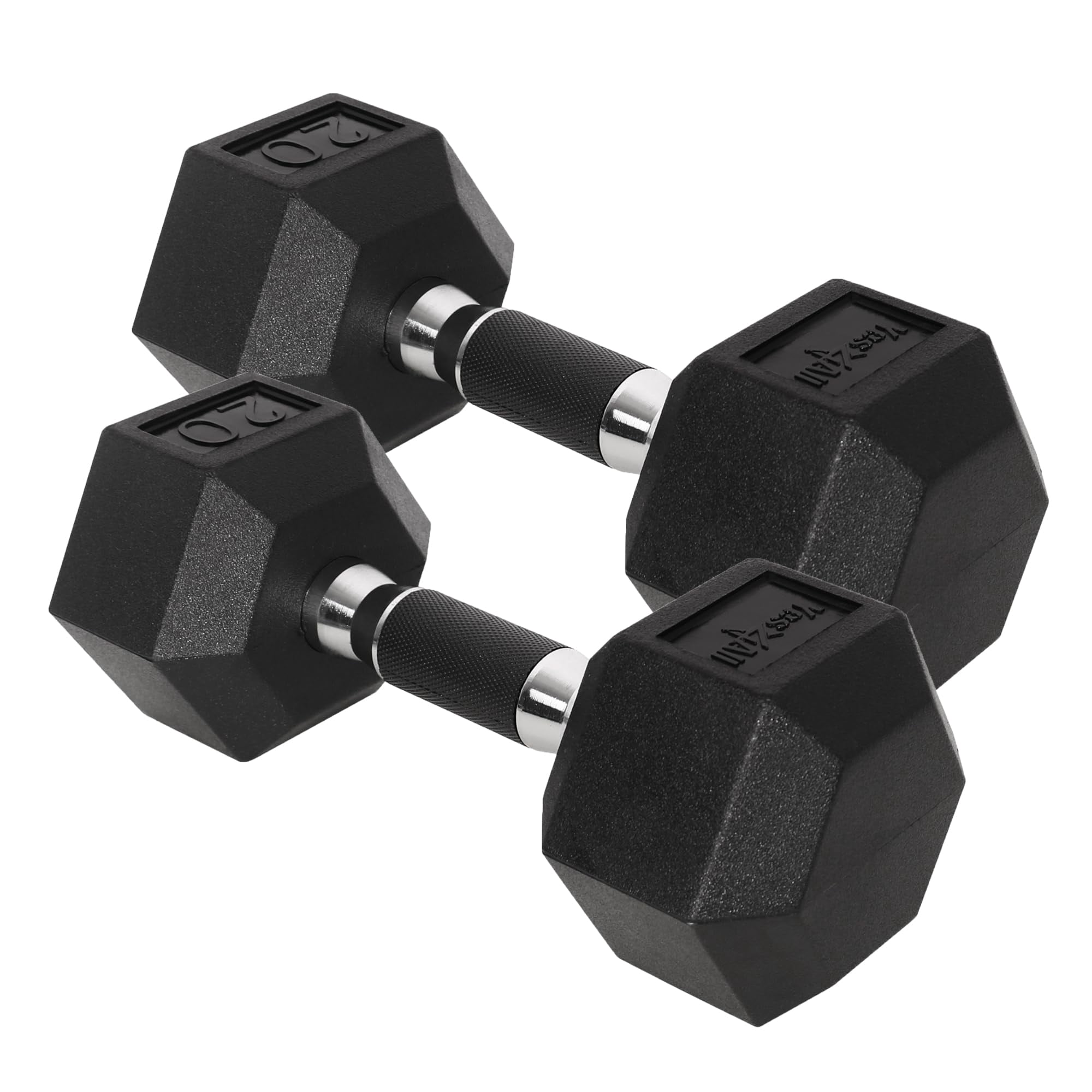 Par De Empuñaduras Hexagonales De Goma Para Mancuernas Yes4all, 9 Kg (20 Libras)