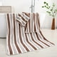 thumbnail image 2 of Set de 8 Toallas Rayadas Ultra Absorbentes – Estilo Spa Marron, 2 of 5