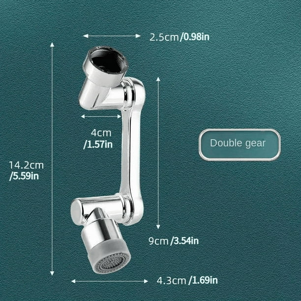 1pc 1440° Universal Rotation Faucet Sprayer Head For Extension Faucets Aerator Bubbler Nozzle Kitchen Tap Washbasin Robot Arm