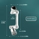 thumbnail image 1 of 1pc 1440° Universal Rotation Faucet Sprayer Head For Extension Faucets Aerator Bubbler Nozzle Kitchen Tap Washbasin Robot Arm, 1 of 3