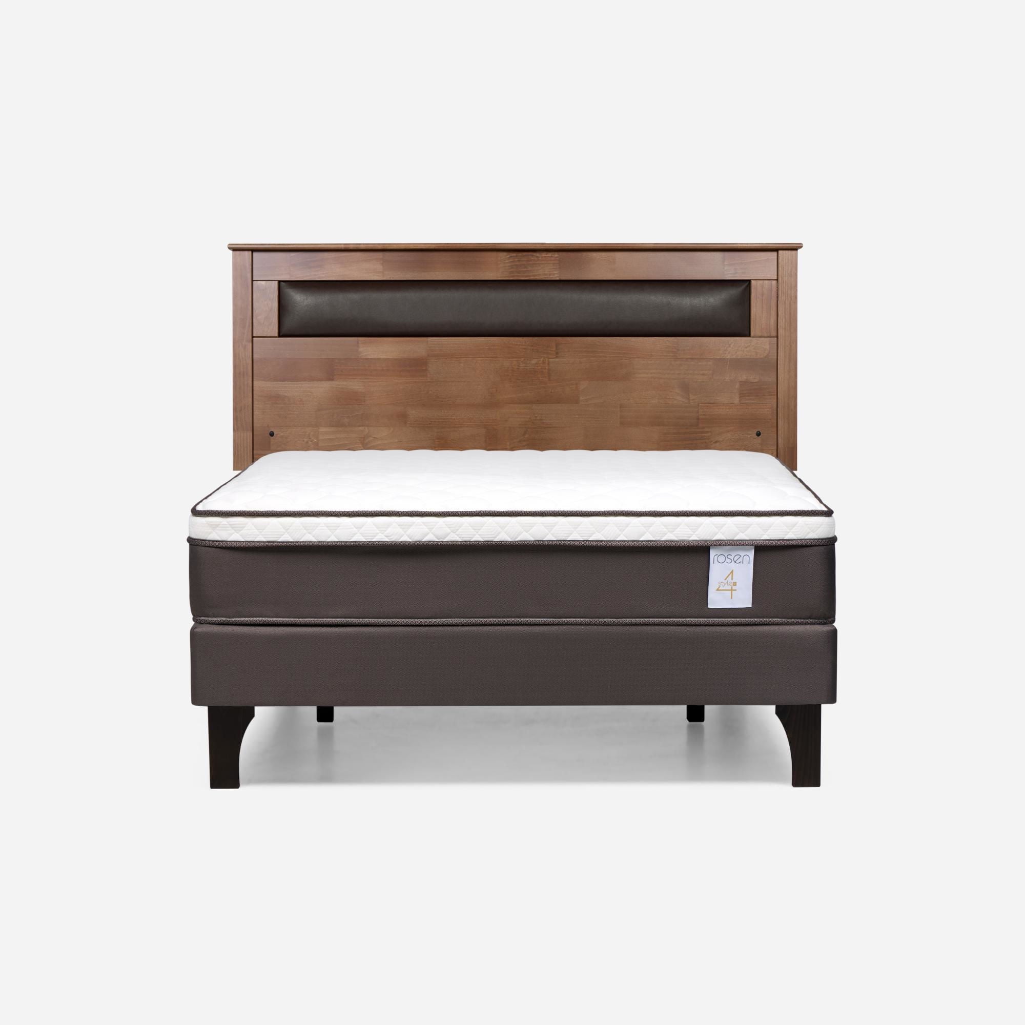 Cama Europea New Style 4 Plus Respaldo Ferrara Full