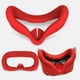 thumbnail image 4 of Juego de accesorios de VR para Quest 2: carcasa de silicona, empuñaduras para el mando, protector facial, tapones para los botones, juego de paños para las gafas y protector de lentes-Rojo, 4 of 6