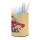 thumbnail image 1 of Pat y Mat-theme Cylinder Pen Holder Pencil Organizer with Flannel Lining PVC Leather Material Cardboard Base for study work 10*8CM, 1 of 6